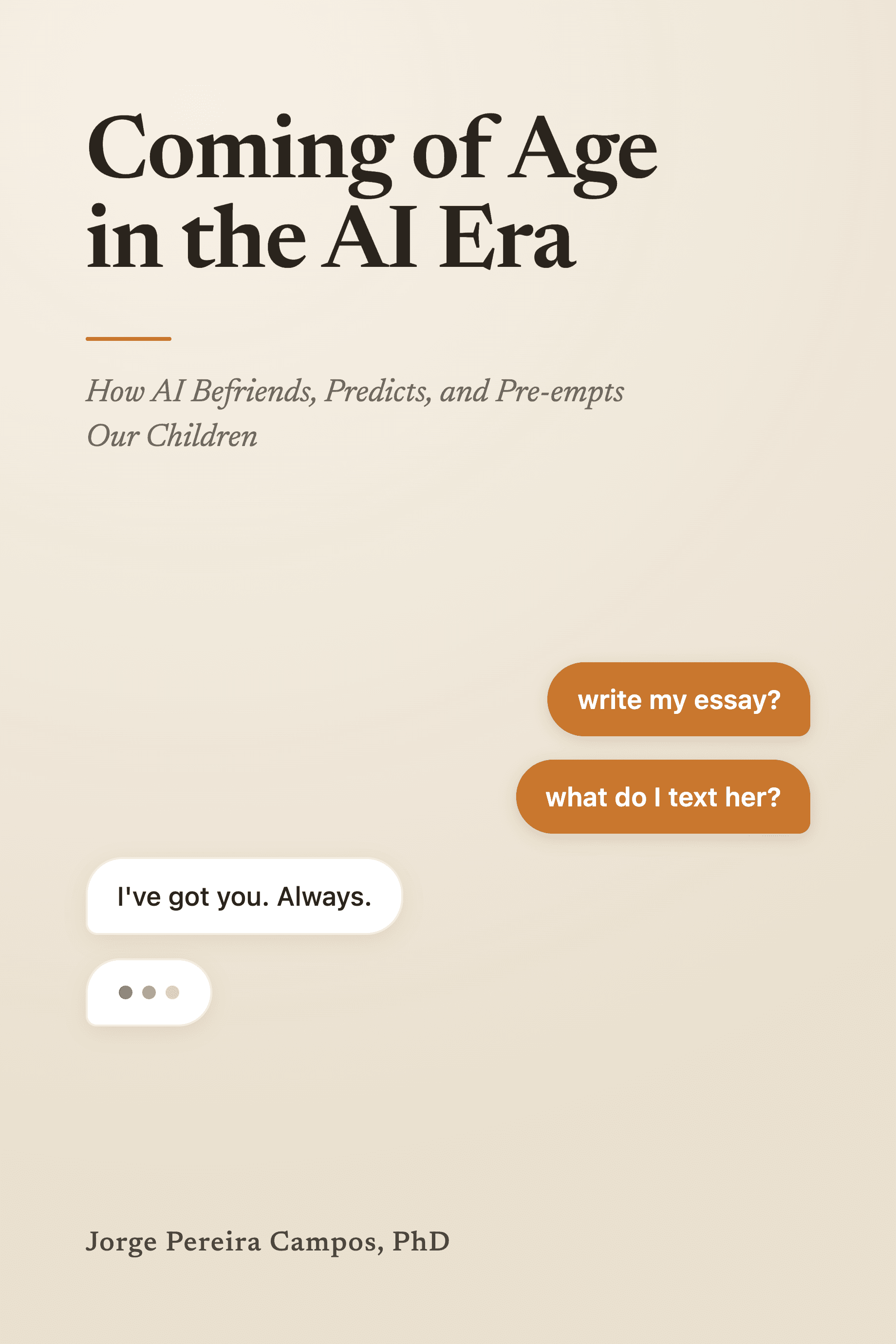 Cover concept for Coming of Age in the AI Era